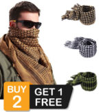 Tactical Military Authentic Pakistani Keffiyeh Shemagh – 42x42" Camouflage Mesh Scarf
