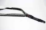 WHITE / BLACK - Paracord Single Point Tactical Rifle Sling with compass, flint, whistle buckle. - Image 9