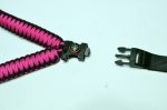 HOT PINK - Paracord Single Point Tactical Rifle Sling with compass, flint, whistle buckle. - Image 4