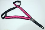 HOT PINK - Paracord Single Point Tactical Rifle Sling with compass, flint, whistle buckle. - Image 2