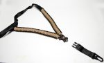 TAN / BLACK - Paracord Single Point Tactical Rifle Sling with compass, flint, whistle buckle. - Image 8