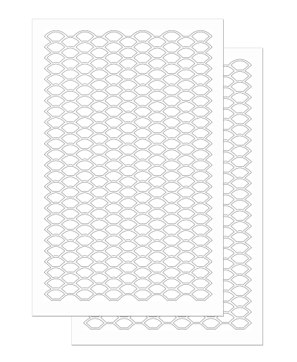 FISH SCALES - Camouflage Spray Paint Gun Stencils ADHESIVE Stick-on 2 PACK