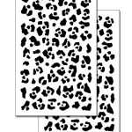 LEOPARD PRINT ? Camouflage Stencils Spray Paint Through ? MYLAR 2 PACK