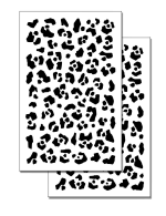 LEOPARD PRINT ? Camouflage Stencils Spray Paint Through ? MYLAR 2 PACK