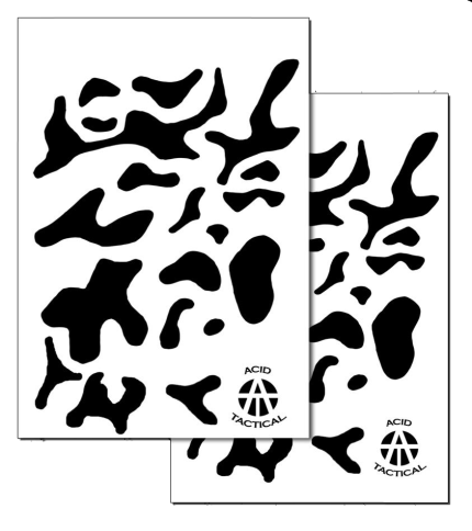 MULTICAM – Camouflage Stencils Spray Paint Through – MYLAR 2 PACK