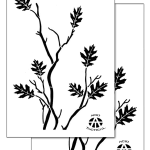 OAK ? Camouflage Stencils Spray Paint Through ? MYLAR 2 PACK