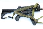 GREEN CAMO / GREEN - Single Point Tactical Paracord Rifle Gun Sling