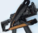 COYOTE ? Paracord Single Point Tactical Rifle Sling with compass, flint, whistle buckle. - Image 6