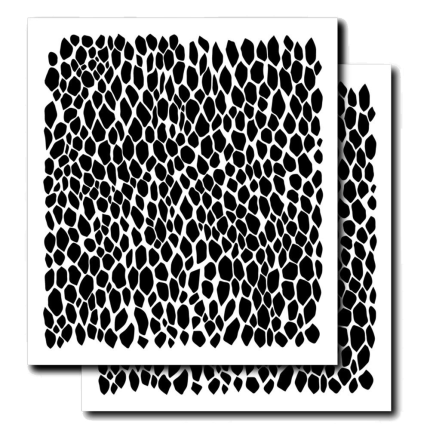 REPTILE SKIN – Camouflage Stencils Spray Paint Through – MYLAR 2 PACK