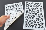 LEOPARD PRINT ? Camouflage Stencils Spray Paint Through ? MYLAR 2 PACK - Image 2