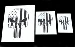 PUNISHER Airbrush Painting Stencils MYLAR 3 PACK - Image 4