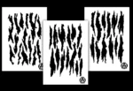 TEAR STREAKS - Mylar Spray Painting Stencils Camouflage 3 PACK
