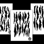 TEAR STREAKS - Mylar Spray Painting Stencils Camouflage 3 PACK
