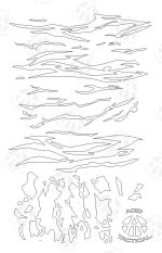 TIGER STRIPE - Camouflage Spray Paint Gun Stencils ADHESIVE Stick-on 2 PACK - Image 6