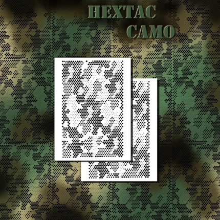 HEXTAC – Camouflage Stencils Spray Paint Through – MYLAR 2 PACK