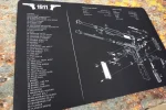 1911 Gun Cleaning Mat Diagram Schematic and Universal Cleaning Kit - Image 7