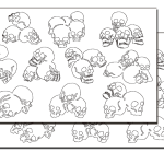 SKULL CLUSTERS ? Camouflage Spray Paint Gun Stencils ADHESIVE Stick-on 2 PACK