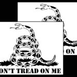 DON'T TREAD Gadsden Flag - Spray Paint Stencil - MYLAR 2 PACK