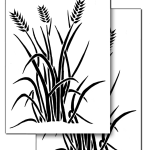 WHEAT GRASS ? Camouflage Stencils Spray Paint Through ? MYLAR 2 PACK