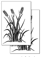 WHEAT GRASS ? Camouflage Stencils Spray Paint Through ? MYLAR 2 PACK